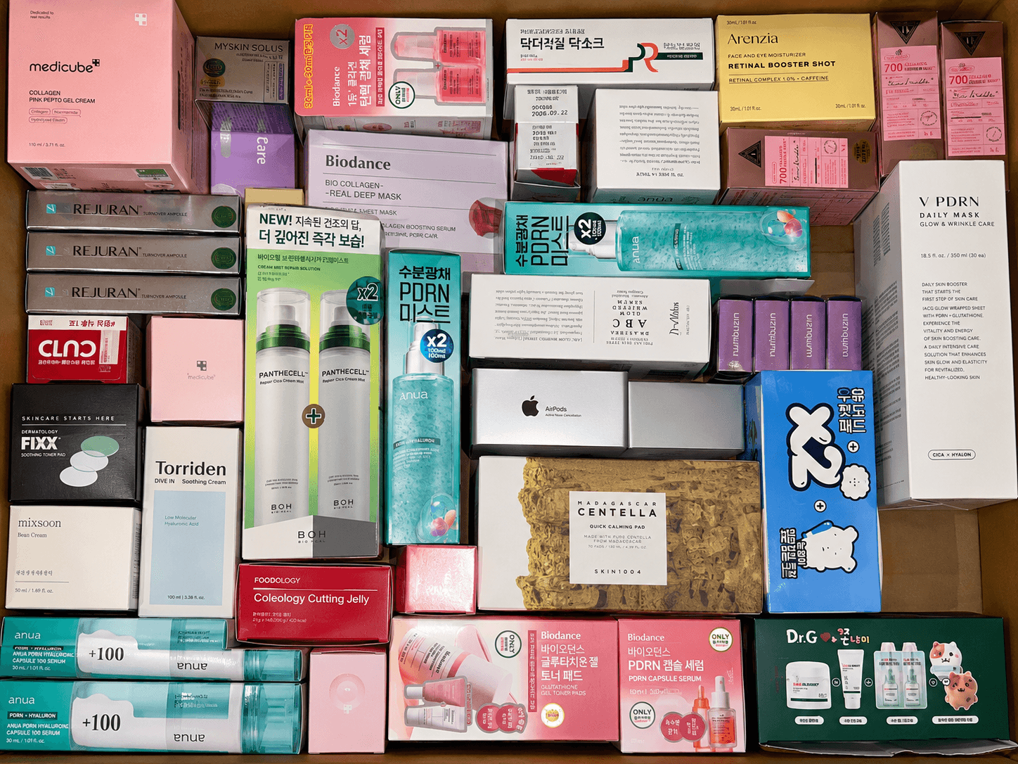 Lote de productos coreanos recién llegados